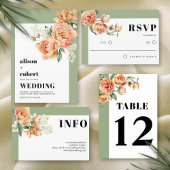 Peach Rose Blume Florenz Hochzeit WILLKOMMEN Acrylschild