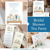 Bridal Shower Tea Party Favors Sign Poster