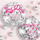 Retro Brides letzter Disco-Ball-Junggeselinnen-Abs Serviette