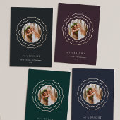 Triple Frame Monogram Round-Rücksendeadresse Permastempel