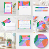 Helle Abstrakte Kunst Individuelle Name Dankeskarte