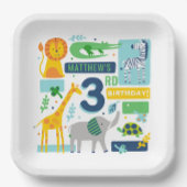 Bright Zoo Jungle Animals Birthday Invitation Einladung