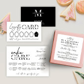 Cakesicles Care Guide Minimalistische Logo-Bäckere Dankeskarte