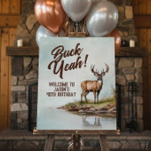 Deer Hunting Buck Yeah 40th Birthday Pappteller