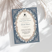 Budget Purple Florals Bridgerton Bridal Shower Einladung