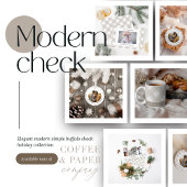 Buffalo tartan Modernes natürliches Beige personal Notizblock