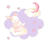 Bunny Dreams Lila Baby Dusche Pappbecher