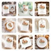 Niedliche Bunny & Watercolor Blume Kinderdusche Serviette