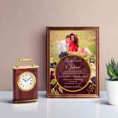 Elegant Burgundy Floral Wedding Save The Date