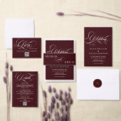 Romantisches Dunkelrot  Save The Date (Personalisiere diese Kollektion eines unabhängigen Creators.)