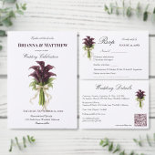 Burgundy Calla Lily Wedding Bouquet Ivory Ribbon  Gästebuch (Personalisiere diese Kollektion eines unabhängigen Creators.)