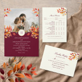 Monogram Fall Wedding Return Address Adressaufkleber
