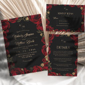 Burgundy Roses Boho Wedding Runder Aufkleber