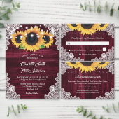 Burgundy Sonnenblume Rustikale Holz String Lights Save The Date (Personalisiere diese Kollektion eines unabhängigen Creators.)