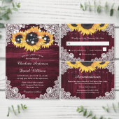 Burgundy Sonnenblume speichern Datumskarten Save The Date (Personalisiere diese Kollektion eines unabhängigen Creators.)