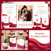 Burgundy Wedding Programm