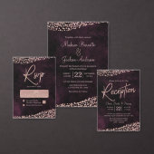 Burgunder Wein & Rose Gold Sitzplätze Tischnummer Platzkarte (Personalisiere diese Kollektion eines unabhängigen Creators.)