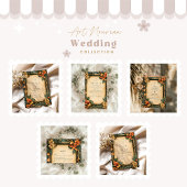 Burnt Orange Art Nouveau Wedding Einladung