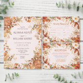 Verbrannte Orange Rustikale Herbstblätter Hochzeit Weinetikett (Personalisiere diese Kollektion eines unabhängigen Creators.)