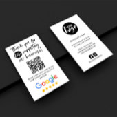 Google-Bewertungen Vielen Dank Logos QR-Code Sockelschild