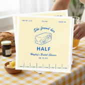She Found Her Butter Half Bridal Shower Label Rechteckiger Aufkleber