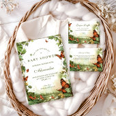 Butterfly Blossoms Baby Shower Einladung