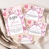 Schmetterling Baby in Bloom Baby Dusche Windelwann Begleitkarte
