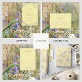 Buttery Yellow Chinoiserie Elegante Hochzeit Einladung