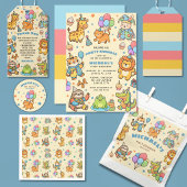 Calling All Party Animals ZOO Kids' 1st Birthday  Einladung