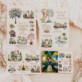 Aufrufen aller Party Tiere Safari Zoo Geburtstag Serviette