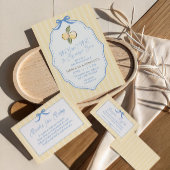 Gelb & Blau gestreifte Karten und Geschenke Schild