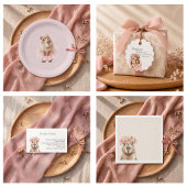 Capybara Baby Shower Runder Aufkleber