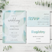 Caribbean Blue Green Watercolor Wonder Blume Geschenkpapier Set (Personalisiere diese Kollektion eines unabhängigen Creators.)