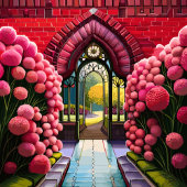 Nelken schmücken Tor, Willkommen im Geheimgarten Fleecedecke