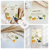 Niedlicher Cartoon Dinosaur Kinderdusche Einladung