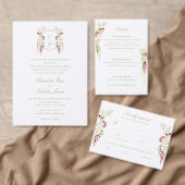 Cascading Floral Monogram Crest Wedding Einladung (Personalisiere diese Kollektion eines unabhängigen Creators.)