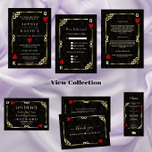 Glam Gold Casino Vegas Wedding Program Flyer