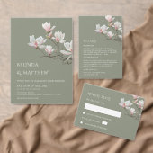 Mangolia Sage Green Fun Facts Wedding  Serviette (Personalisiere diese Kollektion eines unabhängigen Creators.)