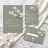 Fine Art Magnolie Hochzeit Serviette