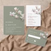 Fine Art Magnolia Transparent Wedding Welcome Acrylschild (Personalisiere diese Kollektion eines unabhängigen Creators.)