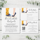 Lässige Hochzeit Modernes Drehbuch Illustration Begleitkarte (Personalisiere diese Kollektion eines unabhängigen Creators.)