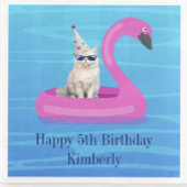 Personalisierte Katzenpool-Party-Papierteller Pappteller