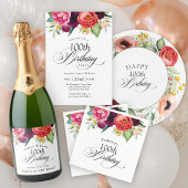 Rustikaler Boho Floral 100. Geburtstag Mittlere Geschenktüte