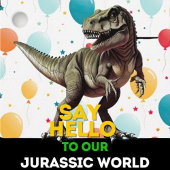 Dinosaurier Pink T Rex Serviette