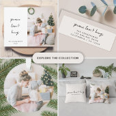 Liebe des Friedens und Hugs | Minimale weiße Weihn