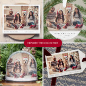 Minimales Weihnachtsfest-Foto | Modernes Familienp