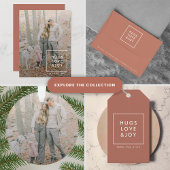 Hugs Liebe und Freude | Stilvoller Weihnachtsplatz Fensteraufkleber