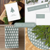 Minimaler Weihnachtsbaum | Sage Green Clean Simple Ornament Aus Metall