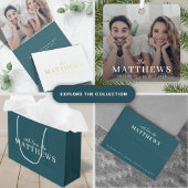 Stilvoll Aquamarin | Modern Minimal Trendy Blue Na Fußmatte