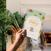 Bauern auf dem Markt Erstgeburt Acryleinladungen